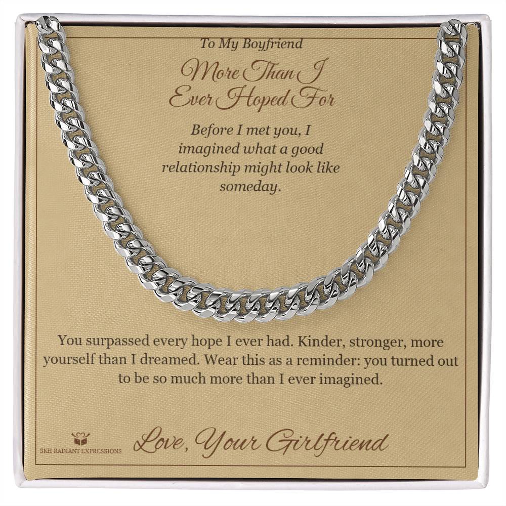Personalized Cuban Link Chain for brother