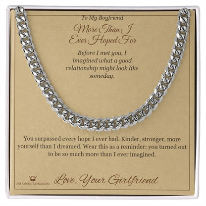 Personalized Cuban Link Chain for brother