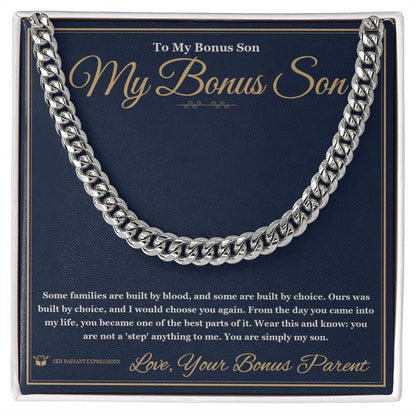 Personalized Cuban Link Chain for stepson