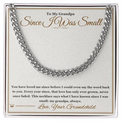Personalized Cuban Link Chain for grandfather