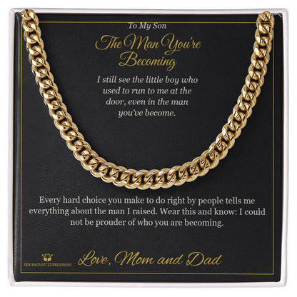 Personalized Cuban Link Chain for son