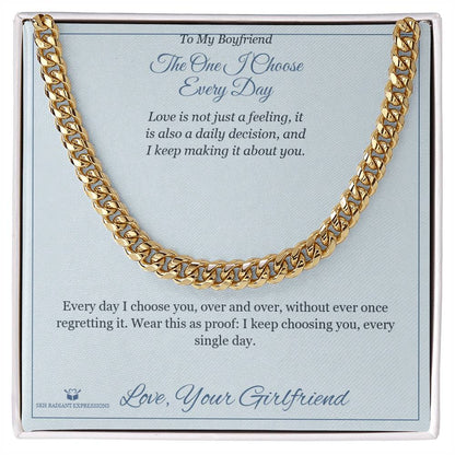 Add a name to this Cuban Link Chain - gift for boyfriend