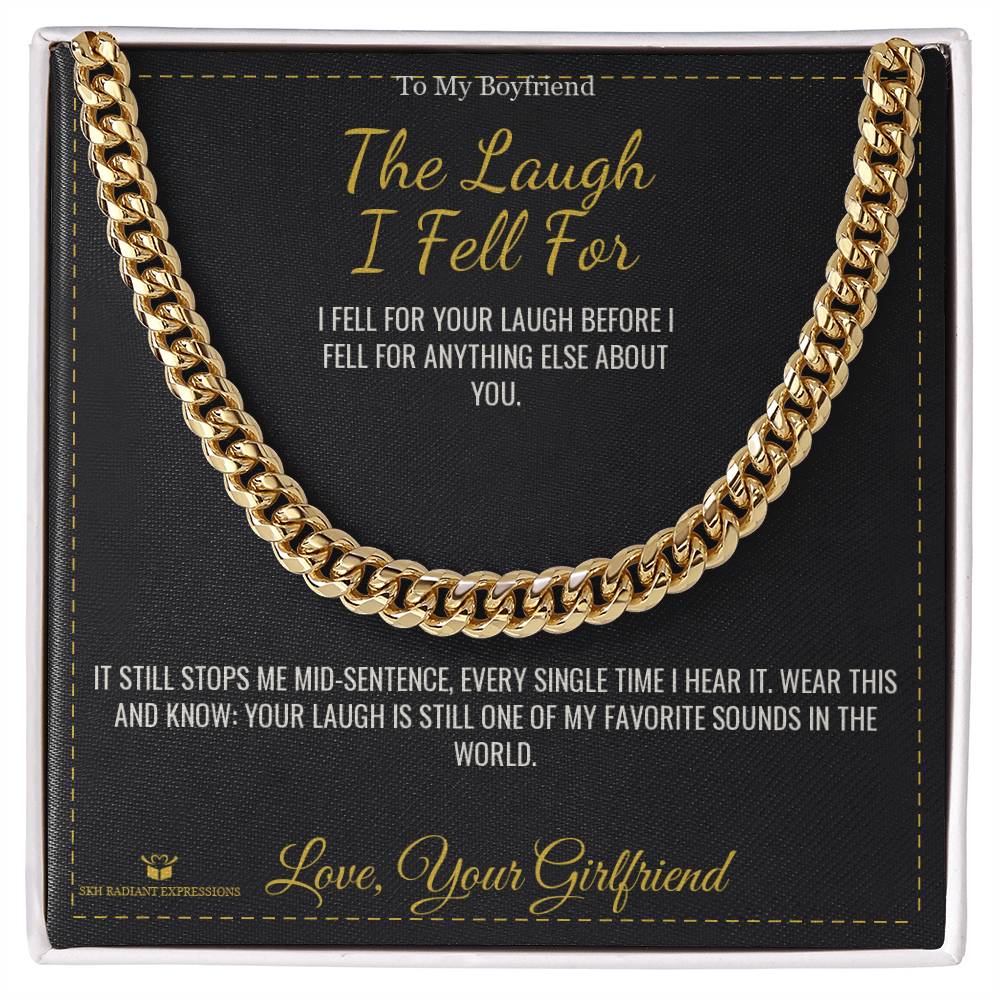 Custom name-personalized Cuban Link Chain gift for boyfriend
