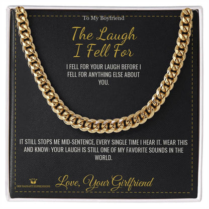 Custom name-personalized Cuban Link Chain gift for boyfriend