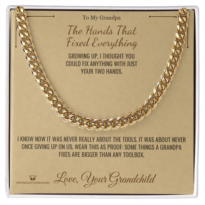 Add a name to this Cuban Link Chain - gift for grandfather