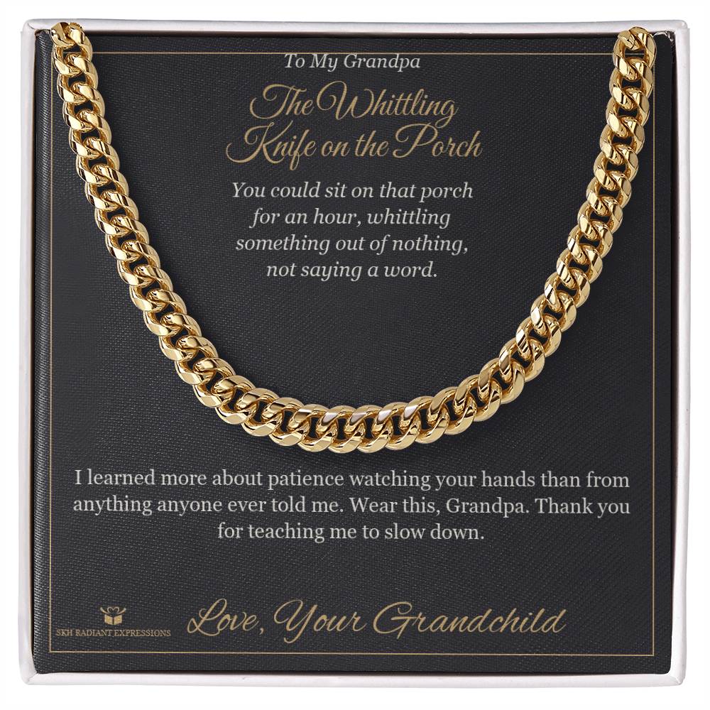 Add a name to this Cuban Link Chain - gift for grandfather