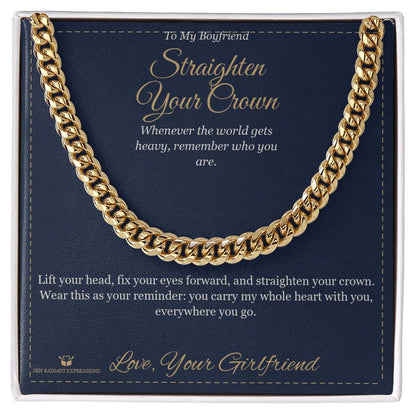 Custom name-personalized Cuban Link Chain gift for boyfriend
