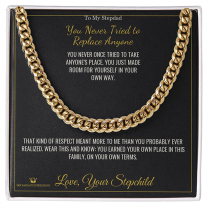 Add a name to this Cuban Link Chain - gift for stepdad