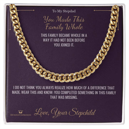 Add a name to this Cuban Link Chain - gift for stepdad