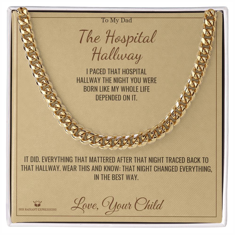 Custom name-personalized Cuban Link Chain gift for dad