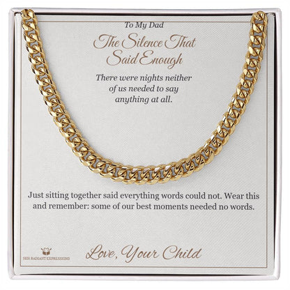 Custom name-personalized Cuban Link Chain gift for dad