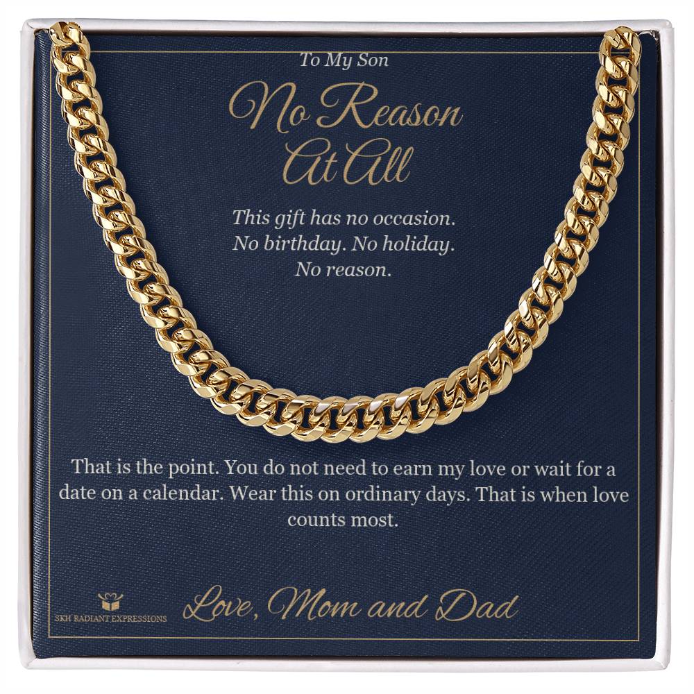 Personalized Cuban Link Chain for son