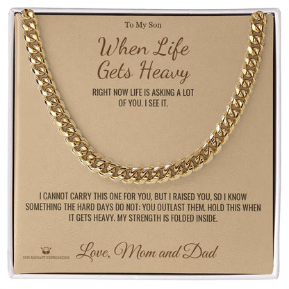 Cuban Link Chain gift for son from Dad