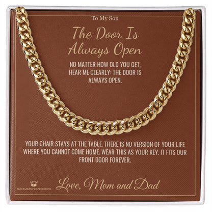 Personalized Cuban Link Chain for son