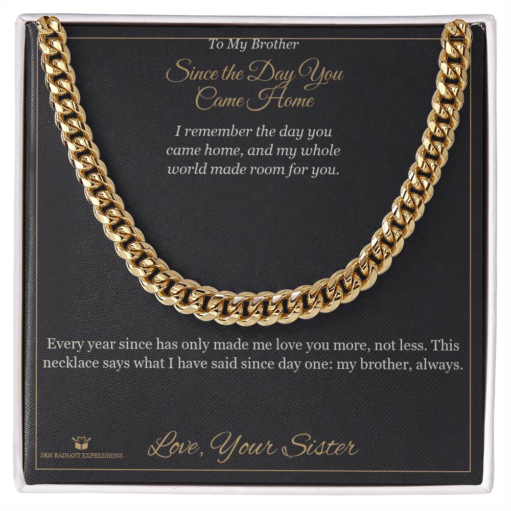Personalized Cuban Link Chain for brother