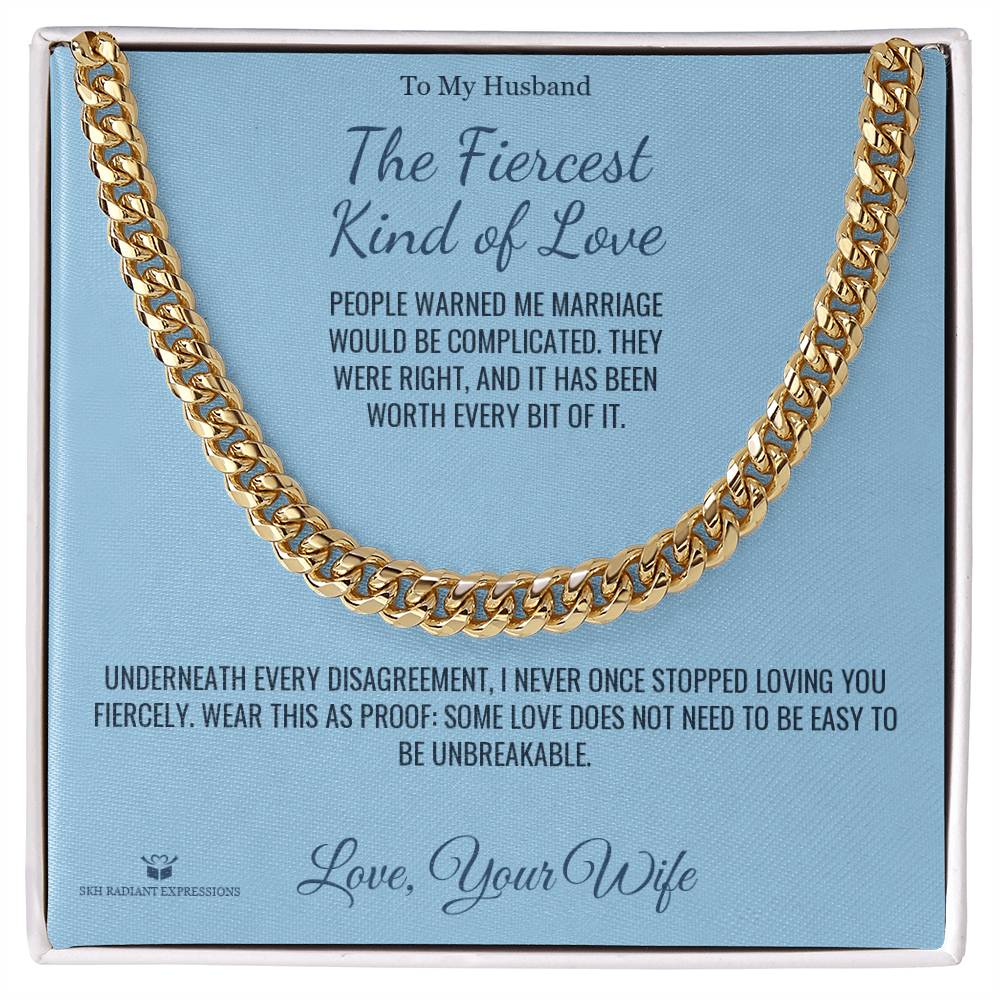 Cuban Link Chain gift for husband from Wife