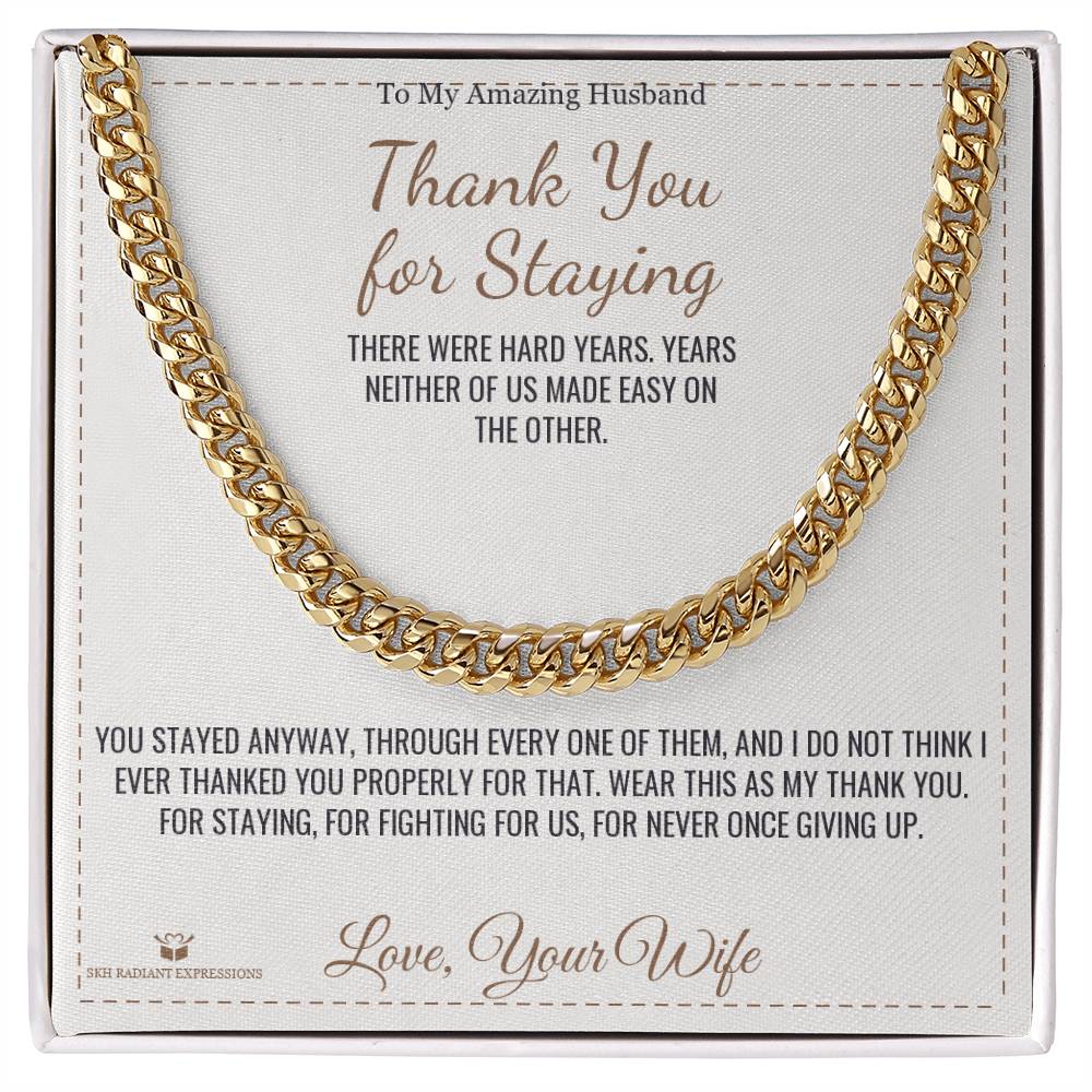 Personalized Cuban Link Chain for husband