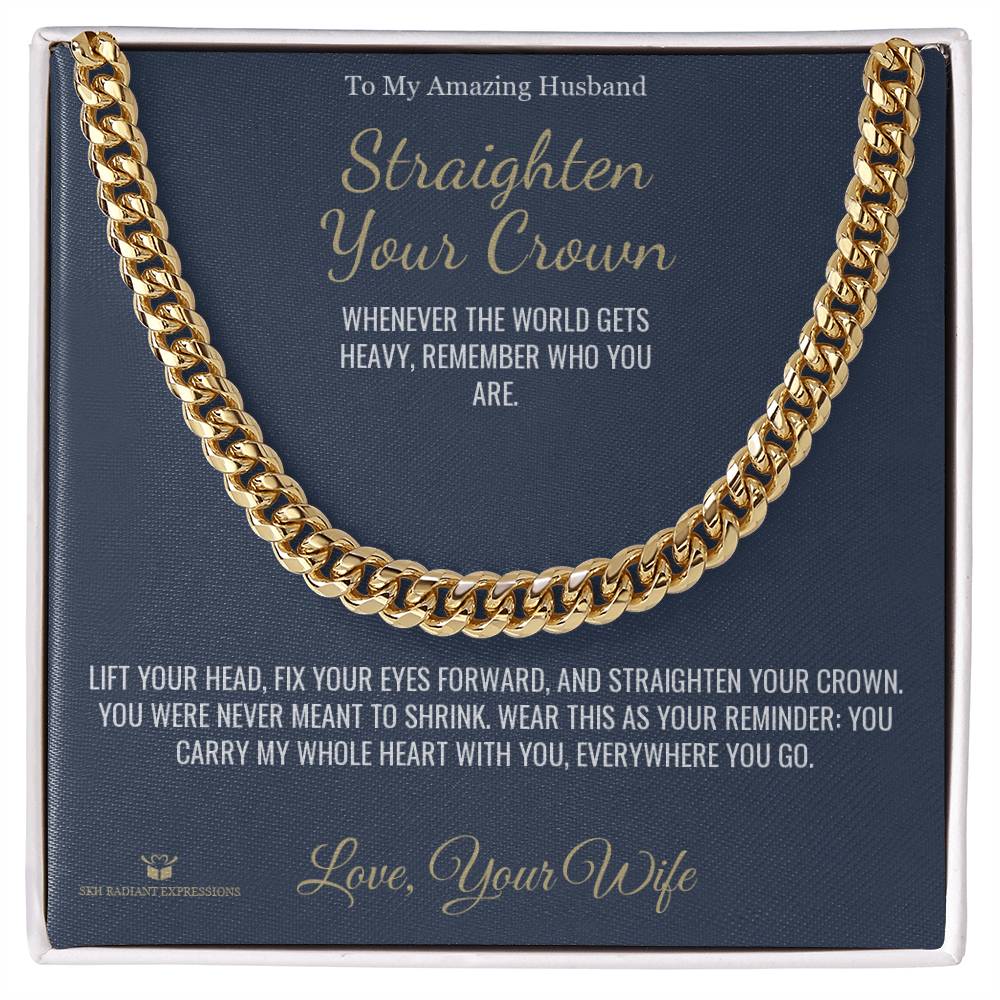 Cuban Link Chain gift for husband from Wife