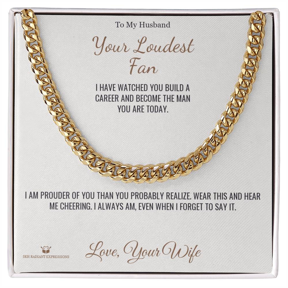 Cuban Link Chain gift for husband from Wife