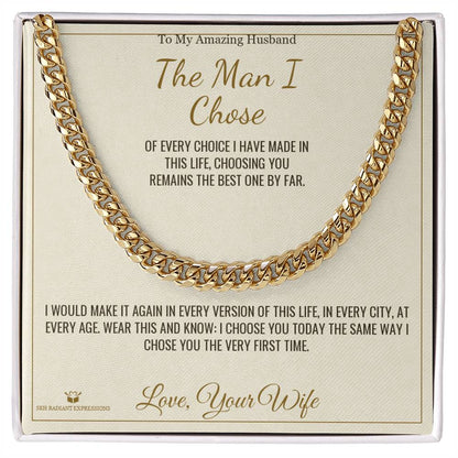 Cuban Link Chain gift for husband from Wife