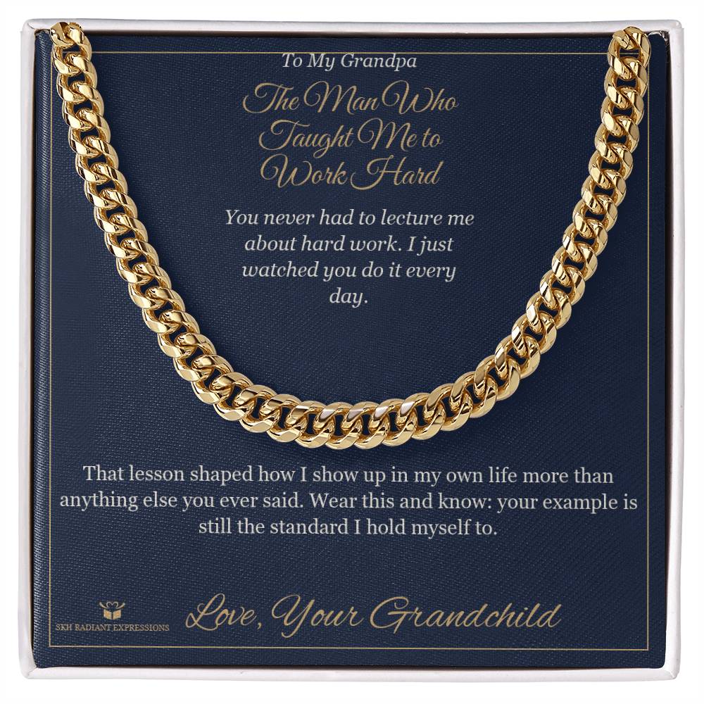 Meaningful gift for grandfather - The Man Who Taught Me to Work Hard