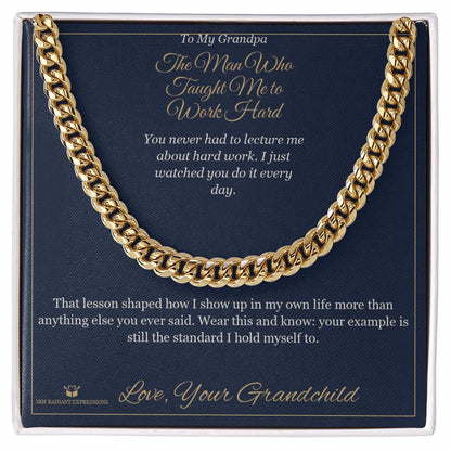 Add a name to this Cuban Link Chain - gift for grandfather