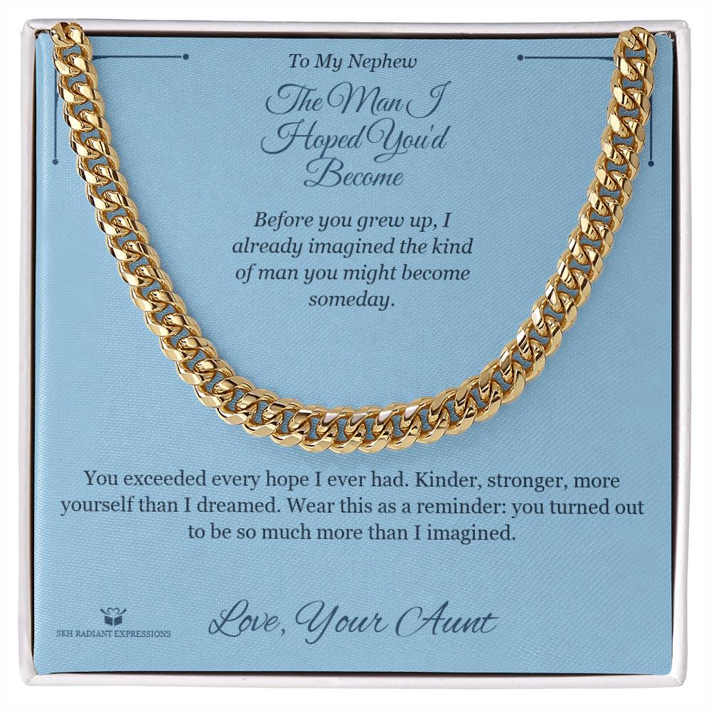 Add a name to this Cuban Link Chain - gift for nephew