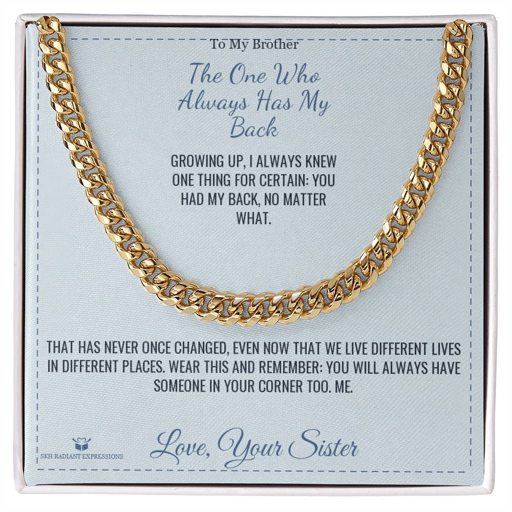 Personalized Cuban Link Chain for brother