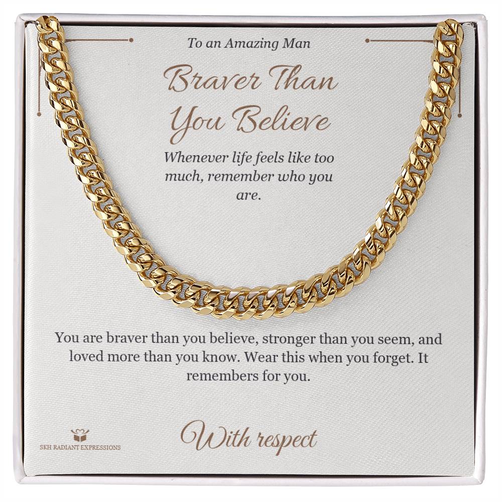 Add a name to this Cuban Link Chain - gift for brother
