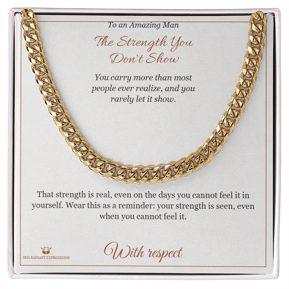 Custom name-personalized Cuban Link Chain gift for brother