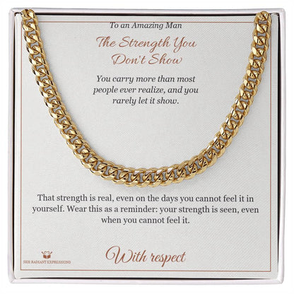 Custom name-personalized Cuban Link Chain gift for brother
