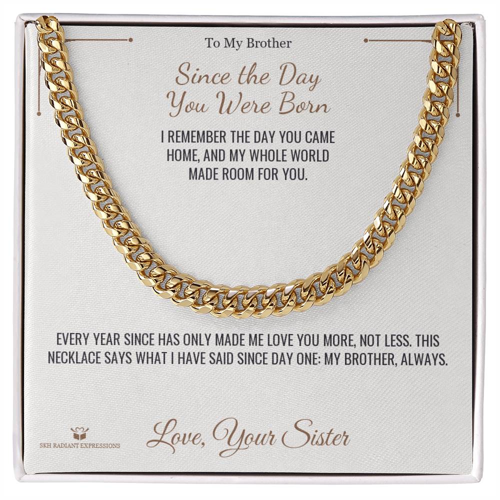 Cuban Link Chain gift for brother from Sister