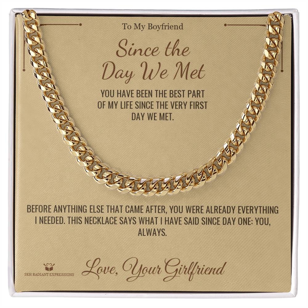 Add a name to this Cuban Link Chain - gift for brother