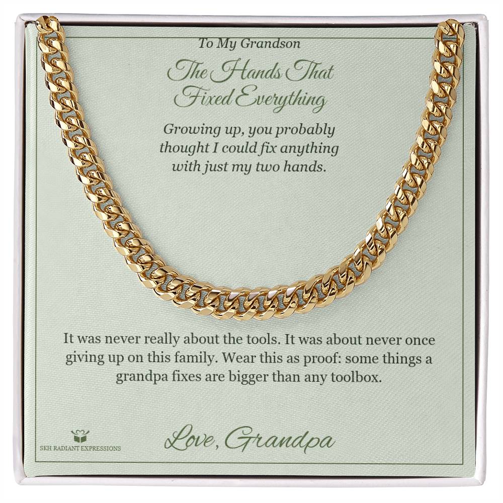 Personalized Cuban Link Chain for brother