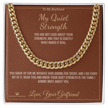 Custom name-personalized Cuban Link Chain gift for brother
