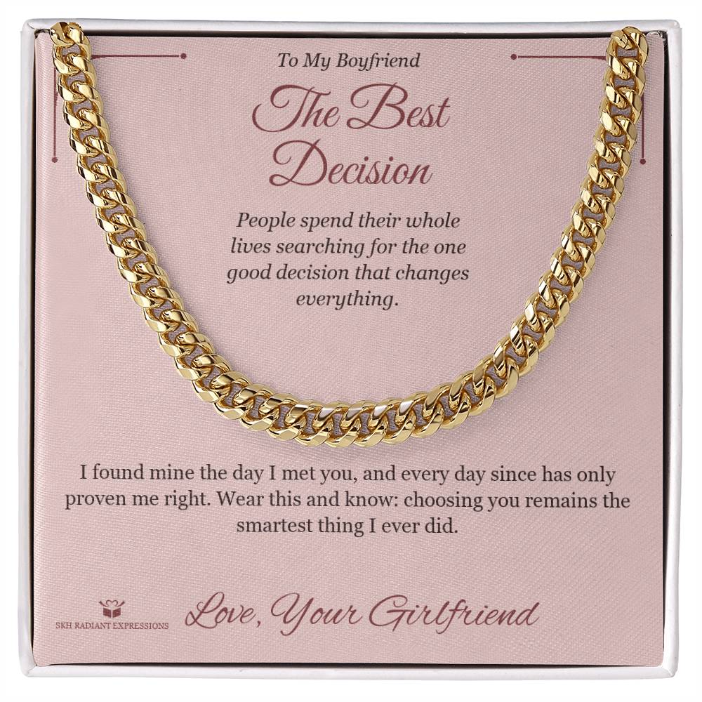 Add a name to this Cuban Link Chain - gift for brother