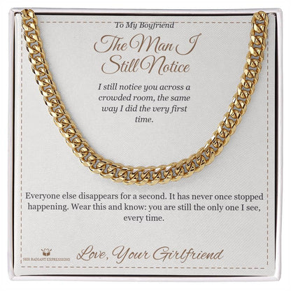 Custom name-personalized Cuban Link Chain gift for brother