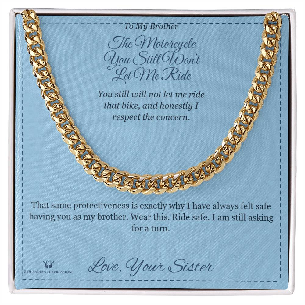 Custom name-personalized Cuban Link Chain gift for brother