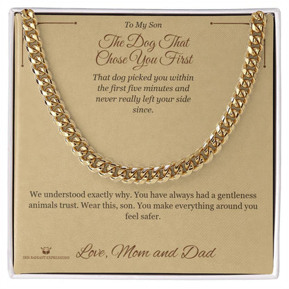 Cuban Link Chain engraved with your own words for brother