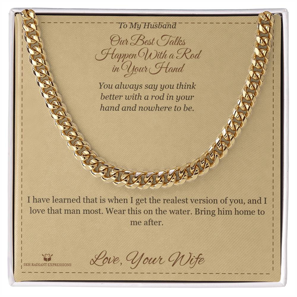 Custom name-personalized Cuban Link Chain gift for brother