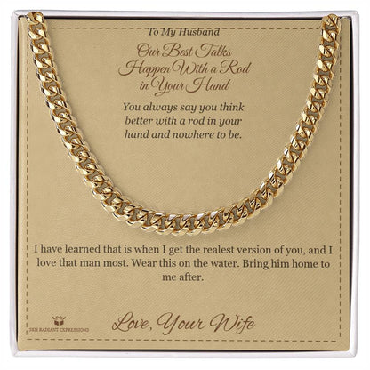 Custom name-personalized Cuban Link Chain gift for brother