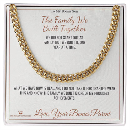 Engraved Cuban Link Chain with message for brother