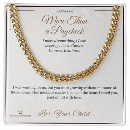 Engraved Cuban Link Chain with message for brother