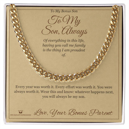 Custom name-personalized Cuban Link Chain gift for brother
