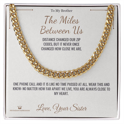 Personalized Cuban Link Chain for brother