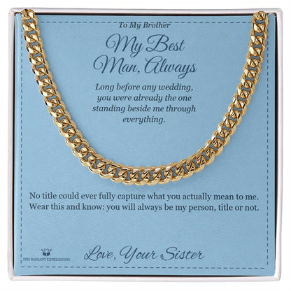 Personalized Cuban Link Chain for brother