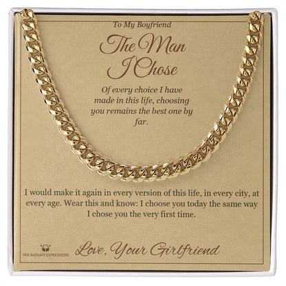 Custom name-personalized Cuban Link Chain gift for brother