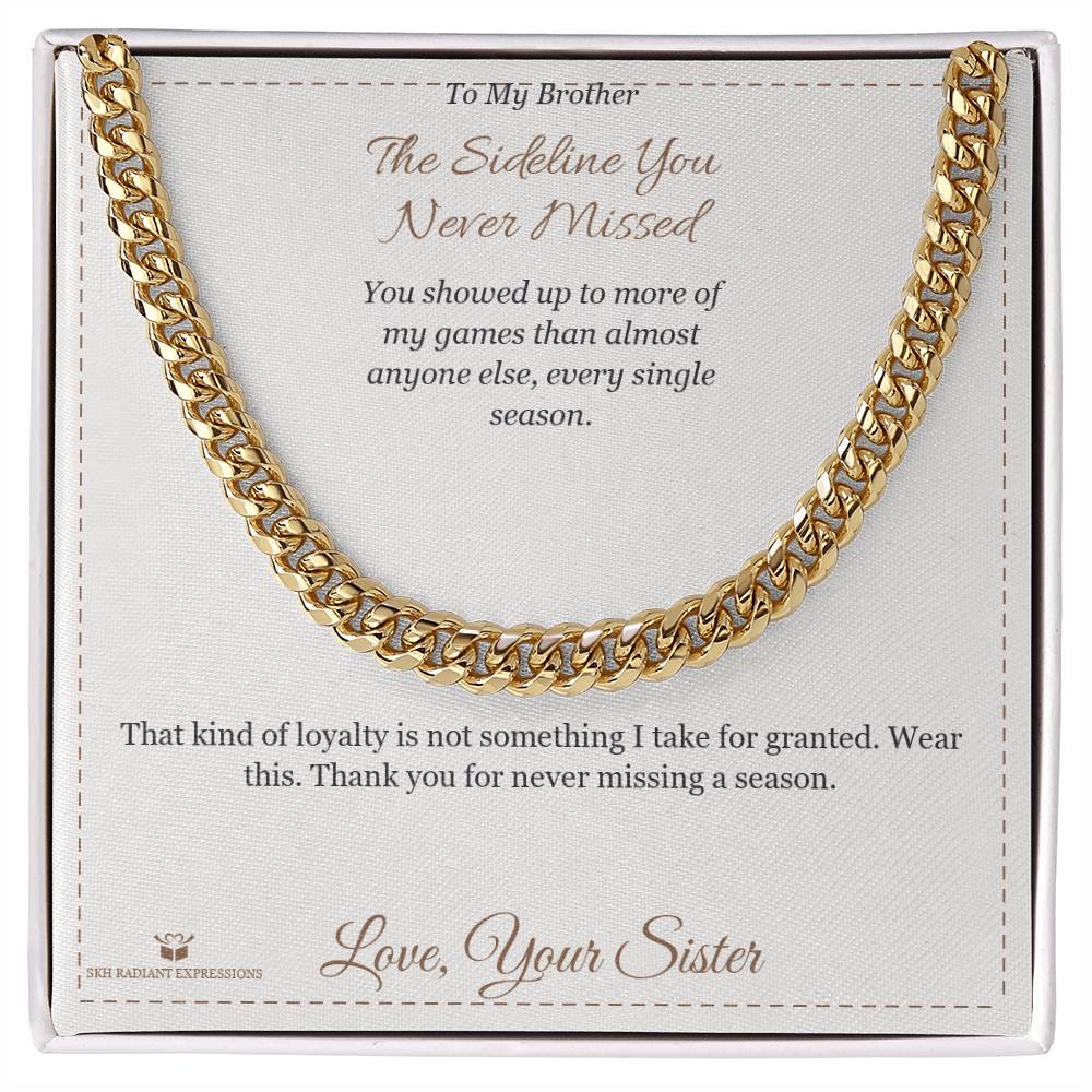 Personalized Cuban Link Chain for brother