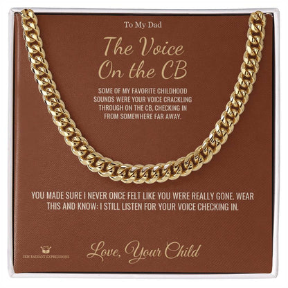 Cuban Link Chain engraved with your own words for brother
