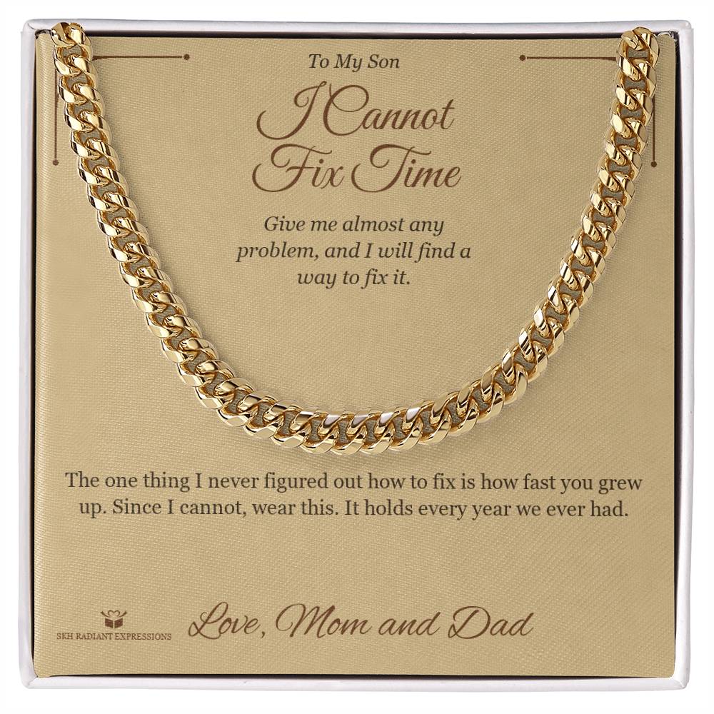 Personalized Cuban Link Chain for son